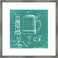 Beer Stein Patent 1914 In Green Framed Print