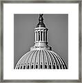 Behind Liberty In Black And White Framed Print