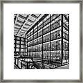 Beinecke Rare Book And Manuscript Library Bw Framed Print