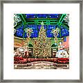 Bellagio Christmas Tree Ultra Wide At Dawn 2017 2 To 1 Ratio Framed Print