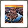 Bending Sunset Framed Print