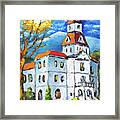 Benton County Courthouse At Night Framed Print