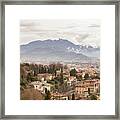 Bergamo And The Mountains Framed Print