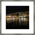 Bergen At Night Framed Print