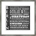 Berlin Famous Landmarks Framed Print