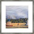 Between Two Lodges Framed Print