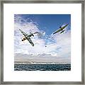 Bf109 Down In The Channel Framed Print