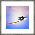 Bi-plane And Wing Walker Framed Print