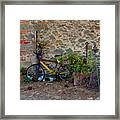Bicycle, Tuscan Backyard Framed Print