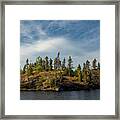 Big Cranberry Lake And Island In Spring Framed Print
