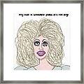 Big Hair Framed Print