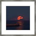 Big Orange Moon Boynton Inlet Framed Print