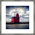 Big Red Lighthouse Framed Print