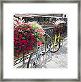 Bike And Flowers Framed Print