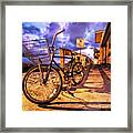 Bike In Shadow Framed Print