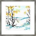 Birch And Bunny Framed Print