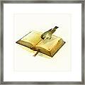 Bird And Book Framed Print