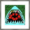 Bite Me Shark Design Framed Print