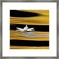 Black And Gold Autumn Abstract Framed Print