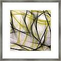 Black And Green Abstract Framed Print