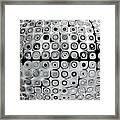 Black And White Circles N Framed Print