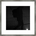 Black And White Silhouette Of A Man Framed Print