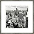 Black And White Skyline Framed Print