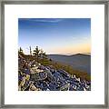 Black Rocks Summit In Shenandoah National Park Virginia At Sunset Framed Print
