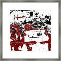 Black White Red Allover  Iii Framed Print