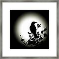 Blackbird In Silhouette Framed Print