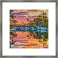 Blazing Sky Reflections From Above Framed Print