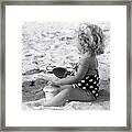 Blond Beach Baby Framed Print