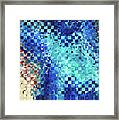 Blue Abstract Art - Pieces 2 - Sharon Cummings Framed Print