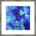 Blue Abstract Art - Reflections - Sharon Cummings Framed Print