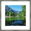Blue And Green River Framed Print
