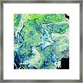 Blue And Green Vibrations Framed Print
