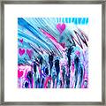 Blue And Hearts Framed Print