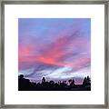 Blue And Pink Clouds Vii Framed Print