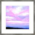 Blue And Pink Sky Framed Print