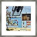 Blue And Shadow Framed Print