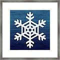 Blue And White Snowflake- Art By Linda Woods Framed Print