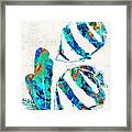 Blue Angels Fish Art By Sharon Cummings Framed Print