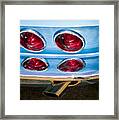 Blue Corvette Light Detail Framed Print