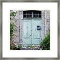Blue Door In Vianne France Framed Print