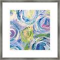 Blue Flowers - Abstract Painting Framed Print