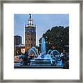 Blue Fountain Framed Print