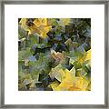 Sunflower Fields Abstract Squares Part 3 Framed Print