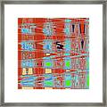 Blue Heron Eating Abstract Framed Print