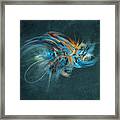 Blue Hornet Fractal Art Framed Print