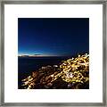 Blue Hour On Santorini Framed Print